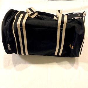 Fred Perry Nylon black barrel bag, NWOT